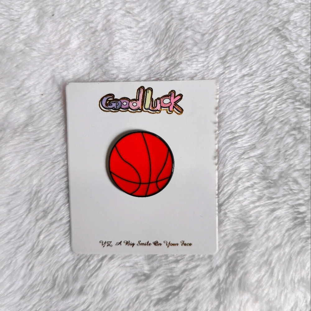 NWT Orange Basketball Pin